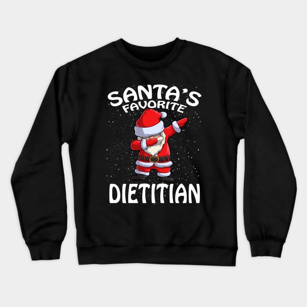Santas Favorite Dietitian Christmas Crewneck Sweatshirt by intelus
